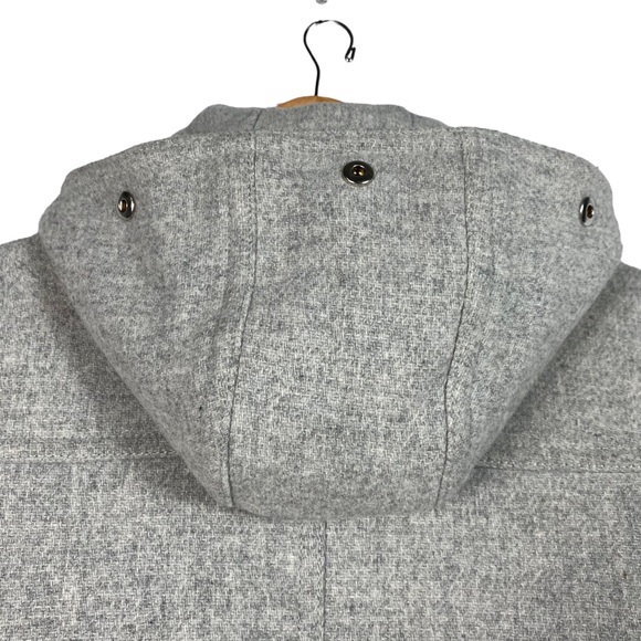 J. Crew Chateau Parka Italian Wool Stadium Cloth Coat B3901 Gray Nello Gori Sz 0 - Picture 4 of 9